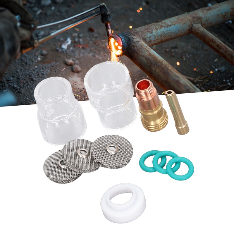 11Pcs Welding Gun Accessories Tig Welding Torch Glass Cup Collet