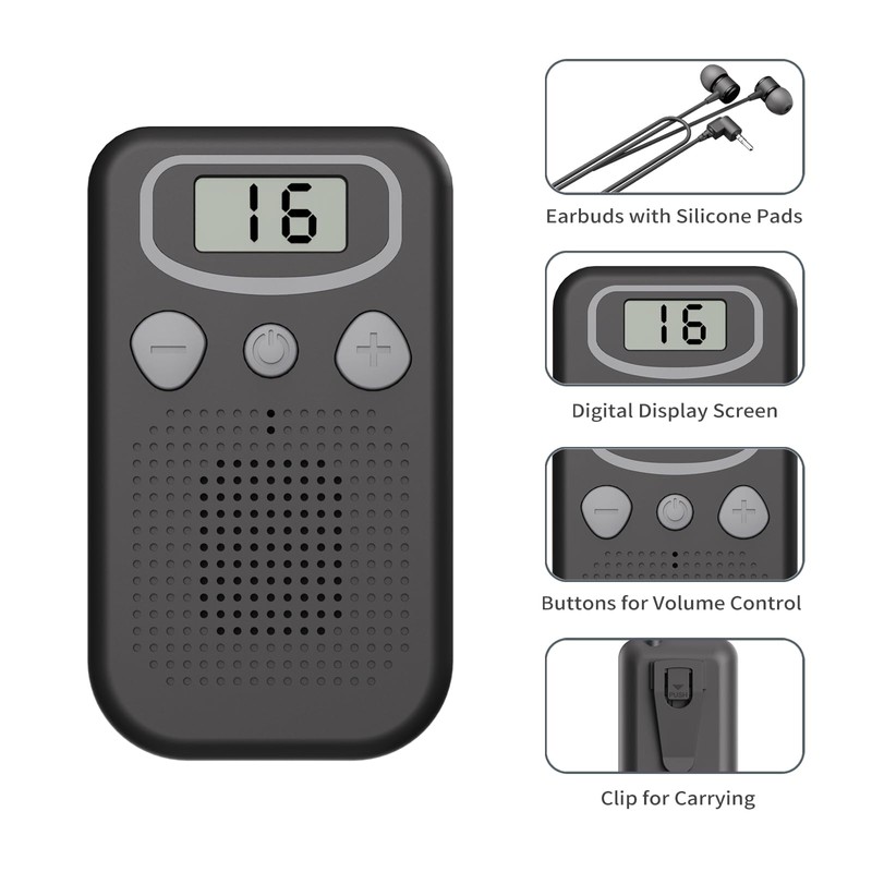 Hearing Aids For Seniors Hand Held Pocket Sound Amplifier with
