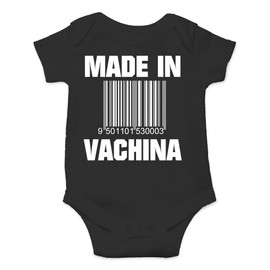 AW Fashions - Body de bebé hecho en VaChina para bebé, divertido y lindo, ropa para bebé o niño, Negro -, 6 meses