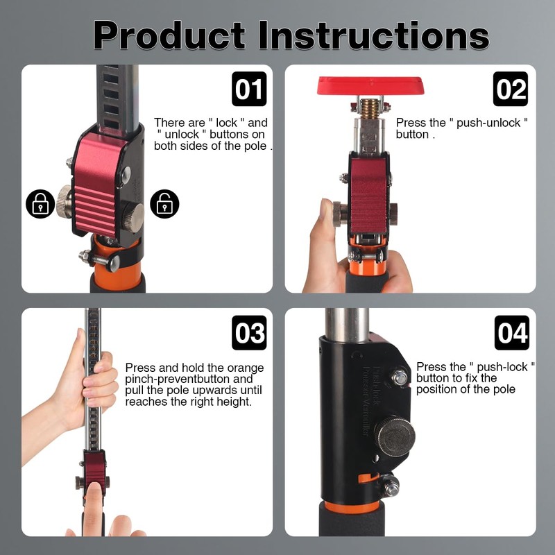 Fancyall 3rd Hand Support System, Quick Support Rod, 264LBS/120KG Capacity