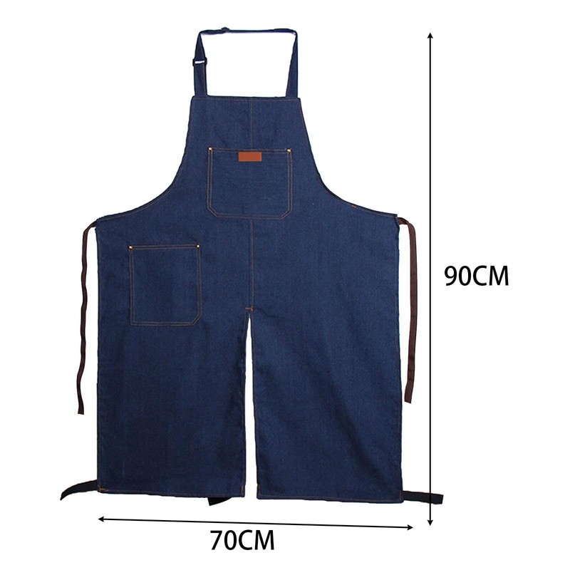Milageto Pottery Split Leg Apron Portable Sweat Absorbing, Lightweight Fashion