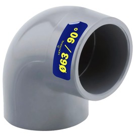 Pipe Elbow PVC U with Angle of 90° Ø 63 mm Used for Joining Two Pipes with Glue - Warranty 10 Years – MONTERAL