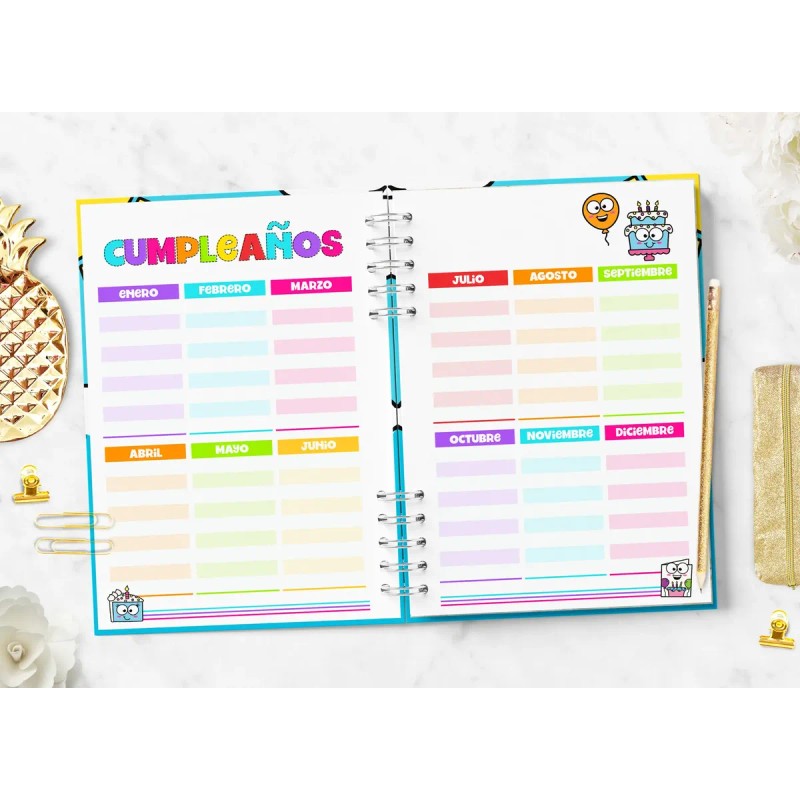 Agenda Semanal Agosto 2026-julio 2027 Arcoiris Maestra