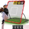 Heavy Duty Baseball Rebounder Net 4x4.5 FT Pitchback with 3