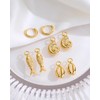 MYCUTEY Gold Hoop Earrings With Charms Set For Women Small