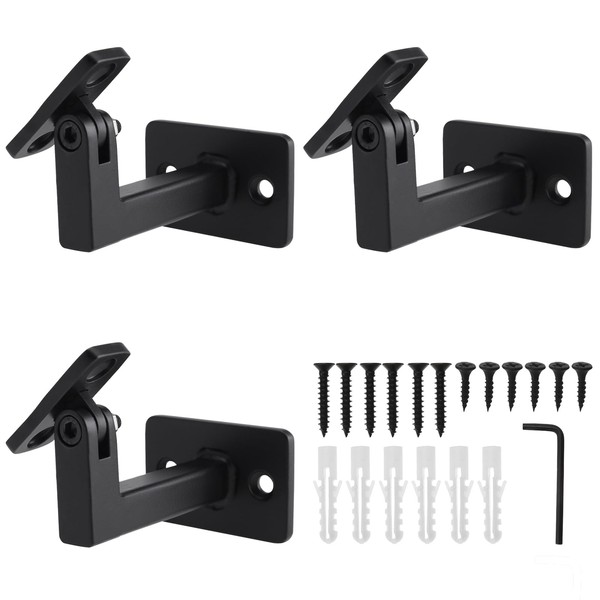 RealPlus Adjustable Handrail Brackets Heavy Duty Swivel Square Hand Rail