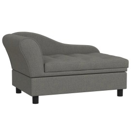 Gray Elevated Dog Sofa Pet Bed with Storage Soft Cushion for Small to Medium Sized DogsColor: Gray Color