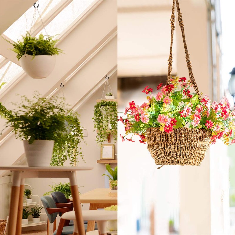 30 Pack Ceiling Hooks, 2 Inch Vinyl Coated Screw-in Hooks