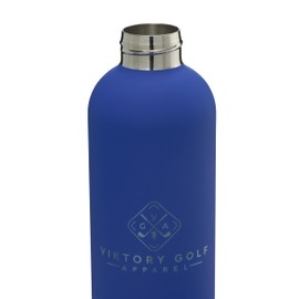 ViKtory Golf Apparel - Premium, Double-Walled, Vacuum Sealed, Insulated Water Bottle - 25 oz (750 ml) with Carry Handle (Indigo Blue)