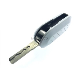 Nordecco Fiat 500 Key Cover Suitable for Fiat 500 500C 500L Abarth Grande Punto Brava Fiat Panda Stilo Linea 3 Button Key Flip (White)
