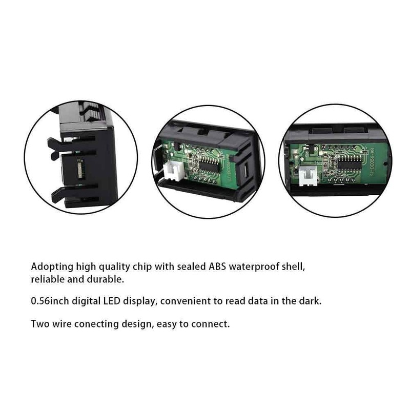 Digital Voltmeter DC 2.5-30 V LED Display Panel Voltage Meter
