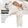Furry Cat Figurine Realistic Simulated Adorable Lovely Decorative Plush Cat