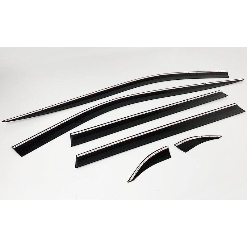 AUTOCLOVER Tape-On Rain Guards Window Visors 6 Pcs Set for
