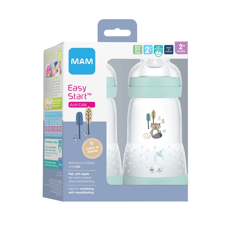MAM Easy Start - Botella anticólico mate de 265 ml