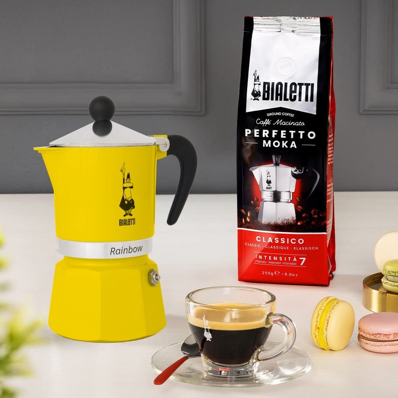 Bialetti Moka Express Rainbow (Yellow, 6 Cups)