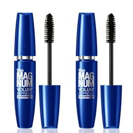 Boobeen 2pcs Waterproof Mascara Black, volumisierende und verlängernde Formel, schnell trocknend und wischfest für den ganzen Tag