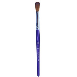 Spontaneous Beauty CRIMPED Acrylic Nail Brush with Pure Kolinsky Sable Hair (Size 12, V2 Purple Handle)