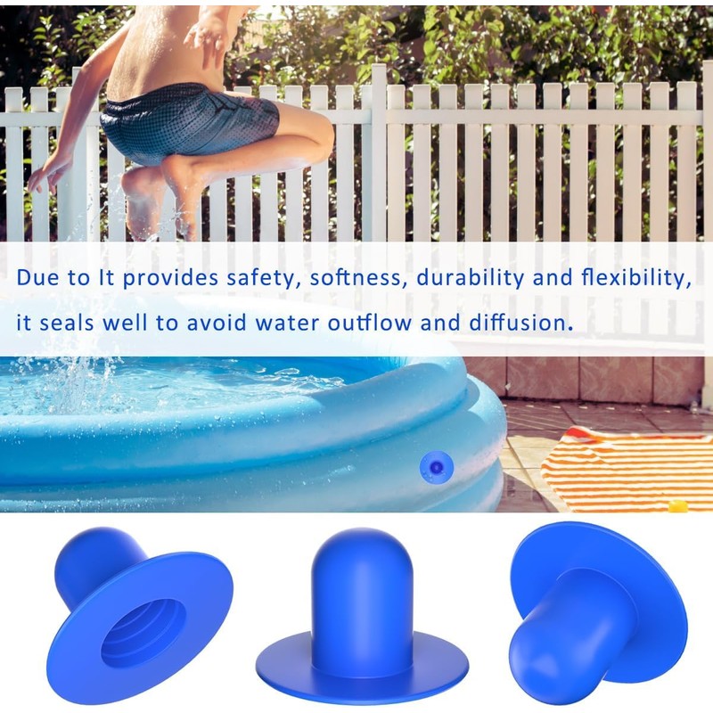 DIELOVEHUA Pack of 4 Pool Plugs, Swimming Pool Sealing Plugs,