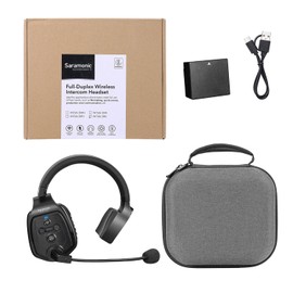 Saramonic WiTalk-SRH | Single-Ear Wireless Intercom Remote Headset for The WiTalk Intercom System & Carry Case