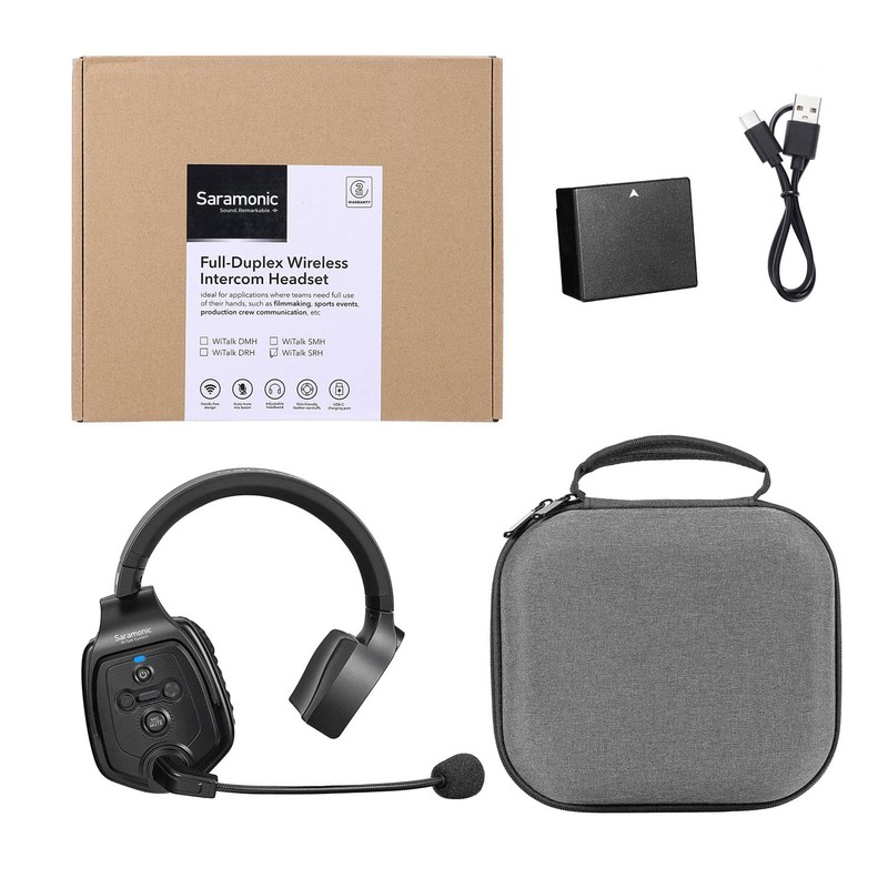 Saramonic WiTalk-SRH | Single-Ear Wireless Intercom Remote Headset for The