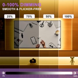 MIWISE COB LED Strip Light 32.8ft/10m,CRI 90+ Warm White 2700K High Lumen Dimmable Super Bright Flexible DC24V LED Tape Light with Controller/Dimmer,for Cabinet Home Office DIY Lighting Projects