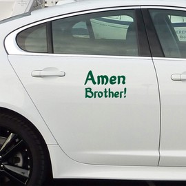 ANGDEST Amen Brother Prayer Religious Christian (Green) (Set of 2) Premium Waterproof Vinyl Decal Stickers for Laptop Phone Accessory Helmet Car Window Bumper Mug Tuber Cup Door Wall Decoration