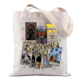FUNYSO Down The Witch Road Gift Tarot Cards Lover Gift Tarot Witches Gift Witch Movie Inspired lucky Gift Tote Bag (witch road UK)