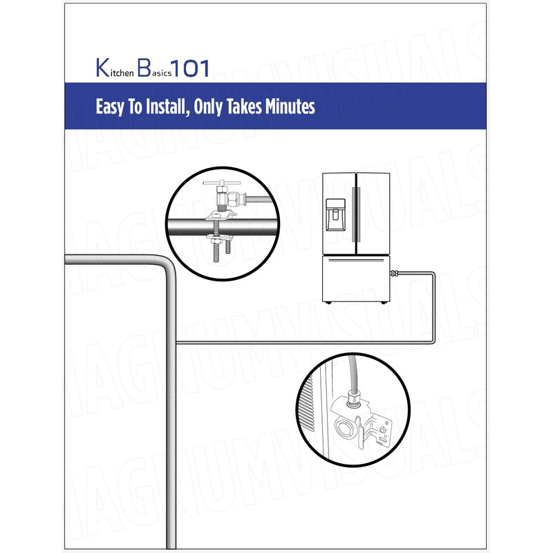 Kitchen Basics 101 Refrigerator Water Line Kit for All Fridges,