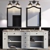 Licperron Black 2-Light Vanity Wall Sconce Lighting, Farmhouse Bathroom Wall