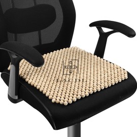 LACDL Beaded Car Seat Covers for Cars, Cooling Bead Seat Cover for Trucks & SUVs(headrest Removable only) - Auto Ventilated Seat Cooler Pad, Natural Wood Breathable Beads Sweat Protector, Burlywood