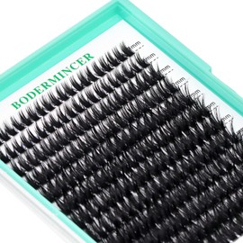 Bodermincer 20D/30D/40D/50D Cluster Large Tray 240pcs D Curl Individual Cluster Eyelashes False Eyelashes Extension Individual Eyelash Bunche Lash Cluster DIY at Home (60D-14-16-18-20mm MIX)
