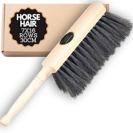 Horsehair Brush Bricklayers | 30 cm Soft Hand Brush with 7 Rows of Durable Bristles | Perfect Bricklayers Brush for Indoor Precision Cleaning & Dust Removal