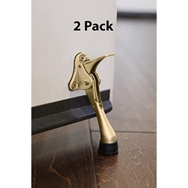 Safus Step-on Door Stop - Gold Brass - 2pc Set