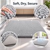 Grey Chenille Bath Mat Water Absorbent Non-Slip Rug – Soft