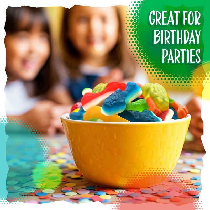 Gummy Sharks and Rainforest Frogs Candy Mix | 2 Pound