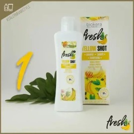 Salerm Shampoo Biokera Fresh Yellow Shot 300ml 91% Vegano