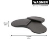 WAGNER 3STOP COLOR BLACK Floor Door Stop, Diameter 110 x