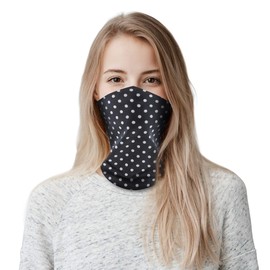 Adult Neck Gaiter Face Scarf/Neck Cover/Face Cover For Sun Dust Cycling Hiking Sports,Black Polka Dot,0