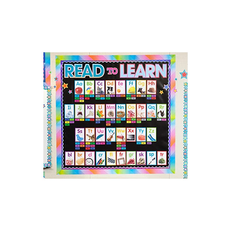 Teacher Created Resources Colorful Photo Alphabet Cards Bulletin Board Set,