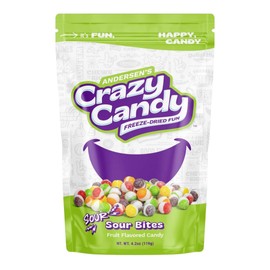 Andersen's Crazy Candy Freeze Dried Candy - Freeze Dried Sour Bites, 4.2 Ounces
