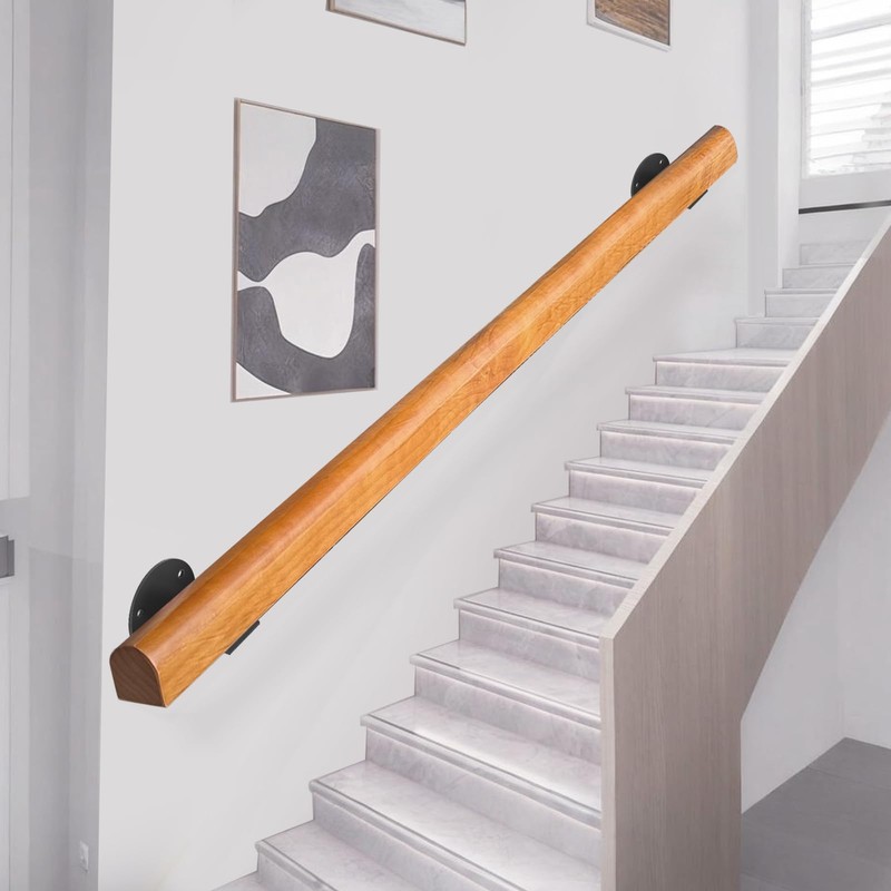 Wooden Handrails, 1-20ft Non-Slip Staircase Handrail, for Home Garden Corridor