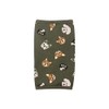 Maruwa Boeki 200396507 Children's Ankle Warmer, Dog Face, Olive W3.9