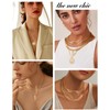 MJartoria Gold Layered Necklaces for Women Trendy Retro Coin Crown