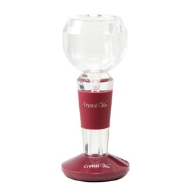 Supreme Housewares Crystal Vine Wine decanter Wine Sediment Filter Pourer Acrylic Plastic Wine Aerator (Red)