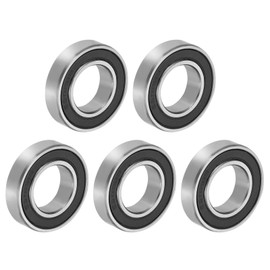 PATIKIL 0.28" x 1.1" x 0.59" 61902-2RS Deep Groove Ball Bearing 5 Pack Double Rubber Shield Bearings Pulley Bearing Wheel Skateboard Bearings