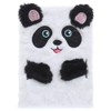 NUOBESTY Plush Notebook, Faux Fur Notebook for Kids, Panda Pattern