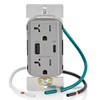 Leviton T5834-G 60W (20V@2.5A+ 5V@2A) USB Dual Type A/Type-C Power