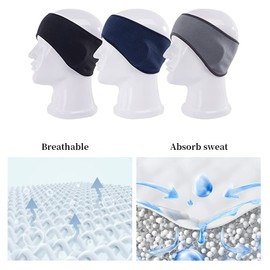 Fleece Ear Warmers, 3 Pieces Winter Running Headband Ear Warmers for Women Men, Thermal Ear Muffs Neck Warmer for Outdoor Sports, Running, Hiking, Cycling, Skiing, Daily Wearing