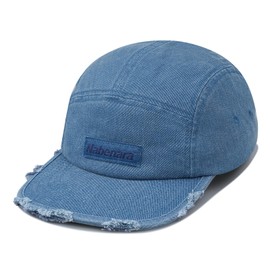 CLAPE Original 5 Panel Cap Distressed Flat Brim Baseball Cap Washed Cotton Baseball Cap UV Protection Shield Caps Outdoor Camp Cap Street Hip Hop Snapback Cap, 5P11-Bue