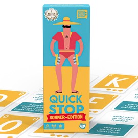 ATM Gaming - Quickstop - The Letter Duel - Summer Edition - Card Game for Teenagers and Adults - Fast and Crazy - 2 to 7 Players - Card Game from 10 Years - Family Game